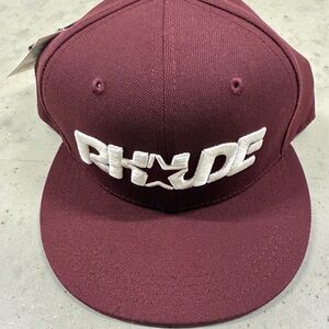 RHUDE x Starter Burgundy Snapback Hat